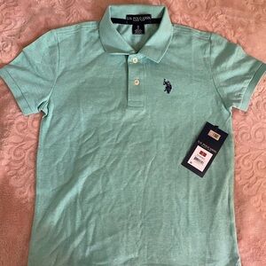 U.S. Polo Assn. Green Polo Shirt Short Sleeves Classic Collar